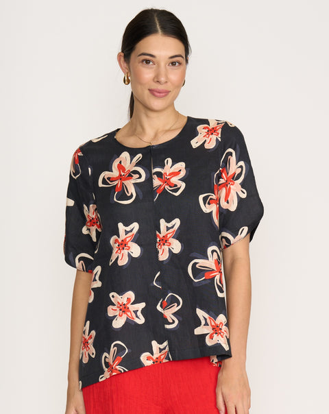 FOIL - Flower Doodle Delightful Top - FO8242
