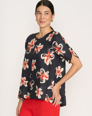 FOIL - Flower Doodle Delightful Top - FO8242