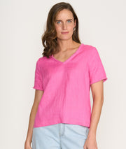 FOIL - Hot Pink V Benefits Top - FO8315