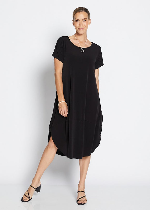 PHILOSOPHY - Black Fizz Short Sleeve Bounce Dress