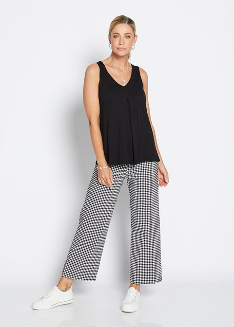 PHILOSOPHY - Black/White Medal 7/8 Split Pant