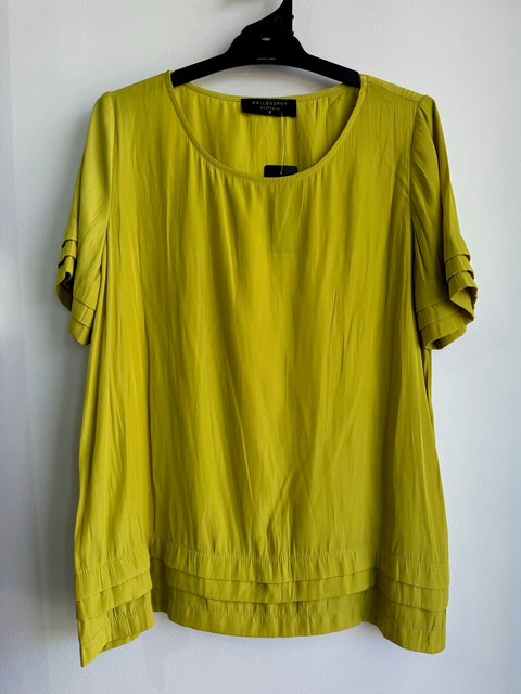 PHILOSOPHY - Citrus Short Sleeve Pleat Top