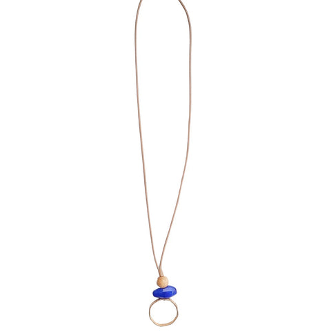 ZODA - Wilma Stone Necklace Blue - KN2353082-1