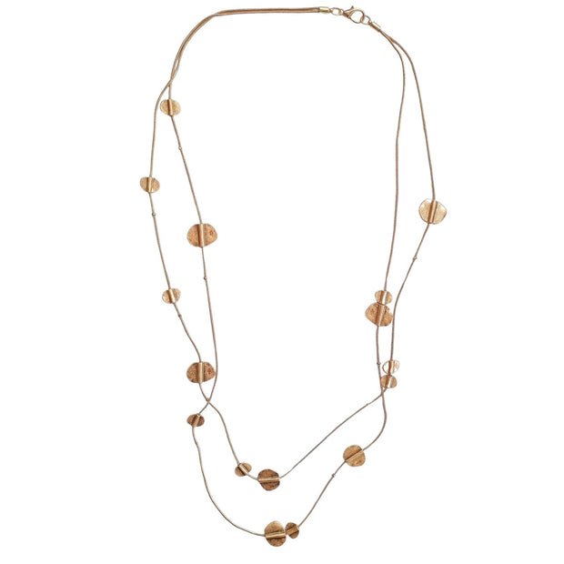 ZODA - Marissa Multi Row Gold Necklace - KN236855GOLD
