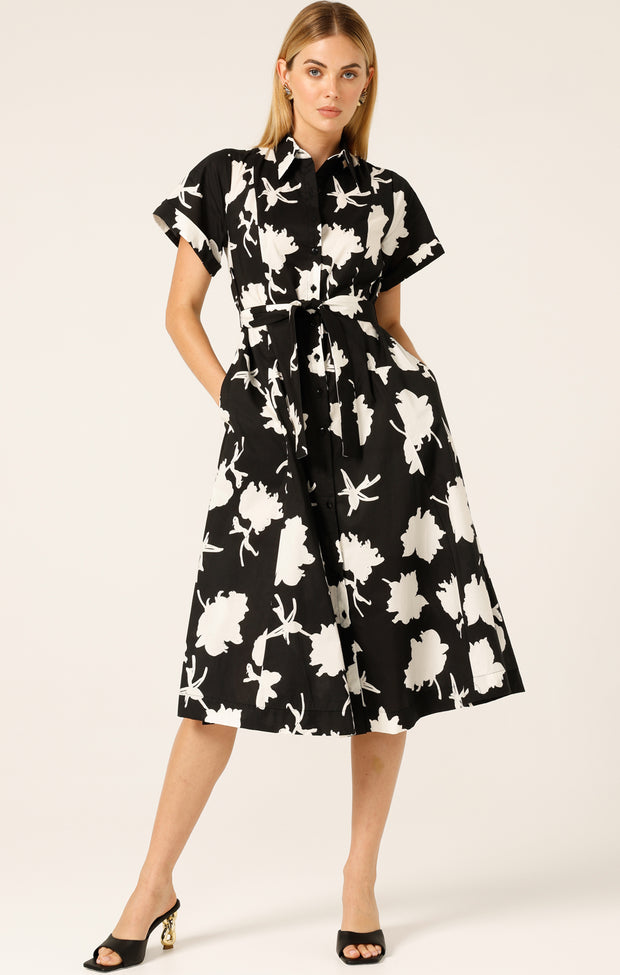 SASHA DRAKE - Shadow Flower Shirtmaker Dress - D06-A24