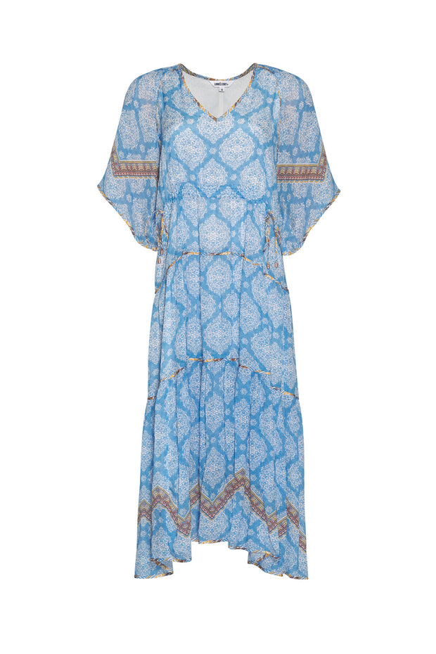 LOOBIES STORY - Anacapri Midi Dress in Blue Bell Multi - LS2720