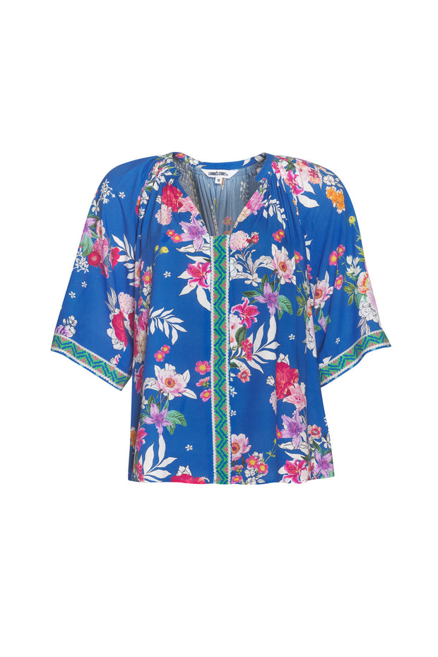 LOOBIES STORY - La Fiesta Top in Corfu Blue Multi - LS2748