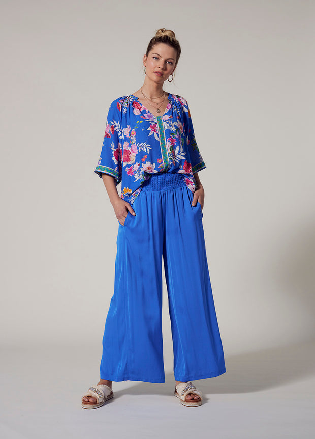 LOOBIES STORY - La Fiesta Top in Corfu Blue Multi - LS2748