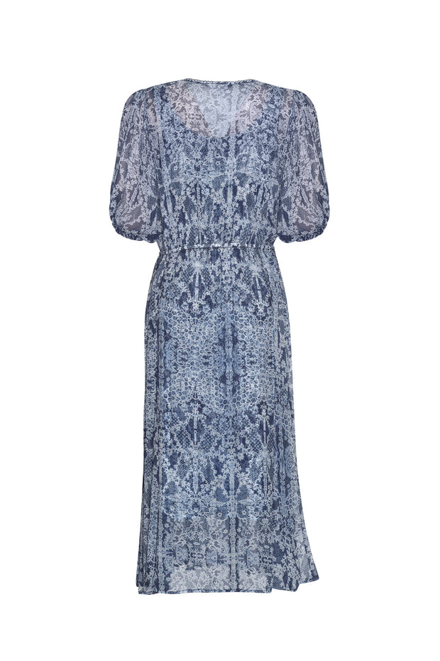 LOOBIES STORY - Arezzo Midi Dress in Indigo Multi - LS2758