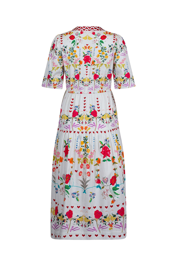 LOOBIES STORY - Harmonia Midi Dress in White Multi - LS2812