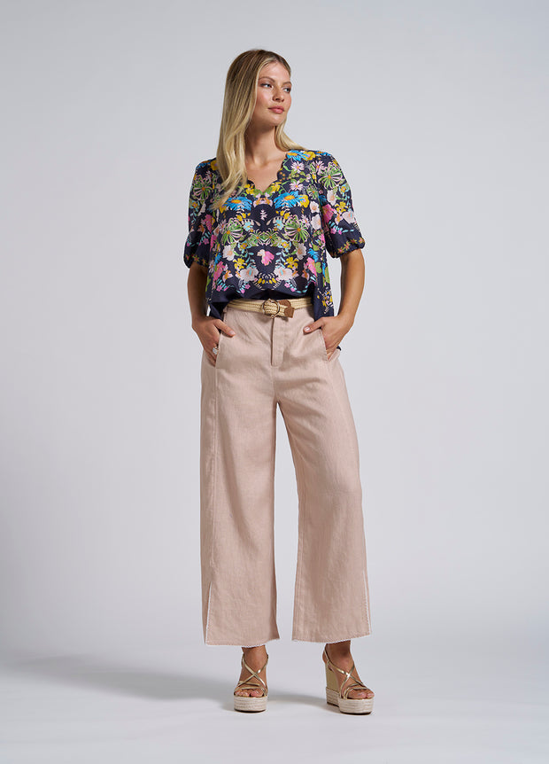 LOOBIES STORY - Florentina Top in Indigo Multi - LS2839F