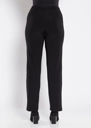 PHILOSOPHY - Black Slinky Jersey Full Length Straight Pant