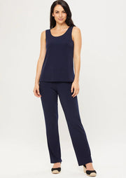 PHILOSOPHY - Ink Slinky Jersey Full Length Straight Pant