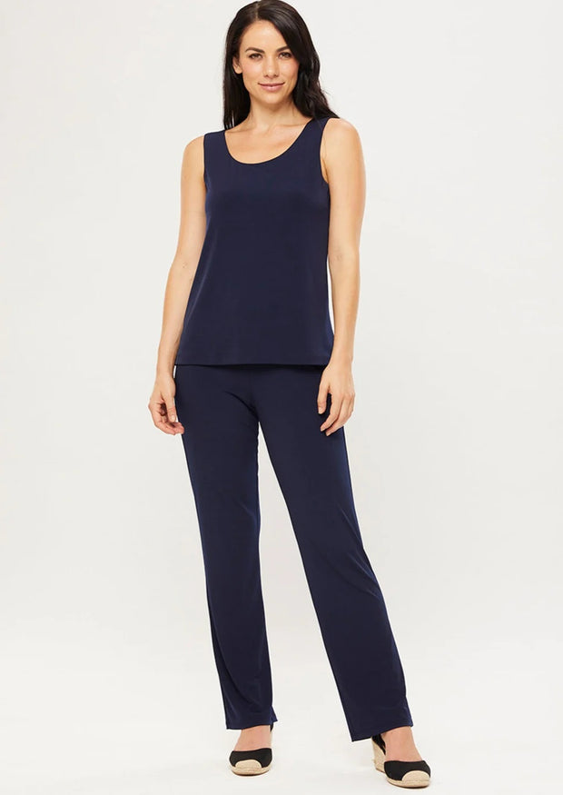 PHILOSOPHY - Ink Slinky Jersey Full Length Straight Pant