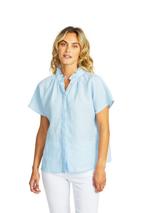 PING PONG - Nordic Nora Linen Ruffle Blouse - P575364