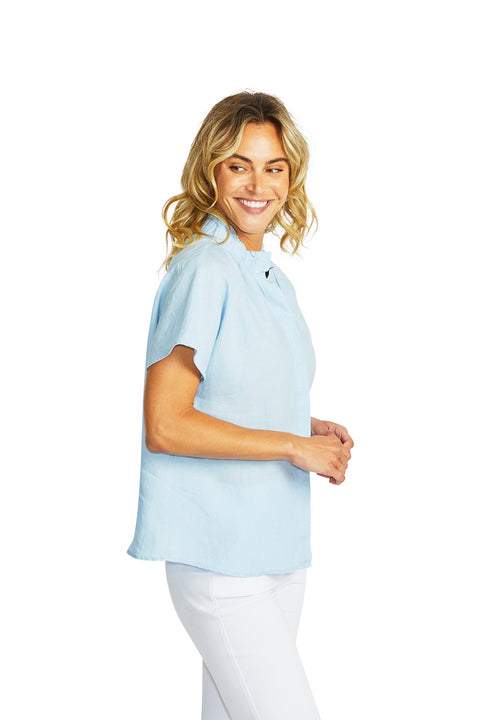 PING PONG - Nordic Nora Linen Ruffle Blouse - P575364