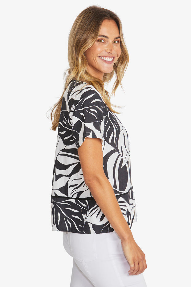 PING PONG - White/Black Marisol Top - P595312