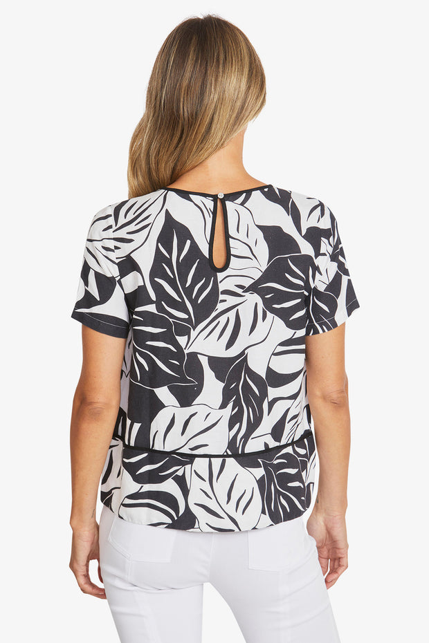 PING PONG - White/Black Marisol Top - P595312
