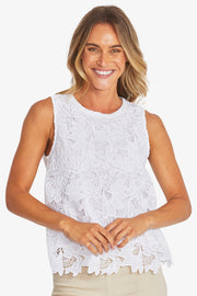 PING PONG - White Edwina Top - P595322
