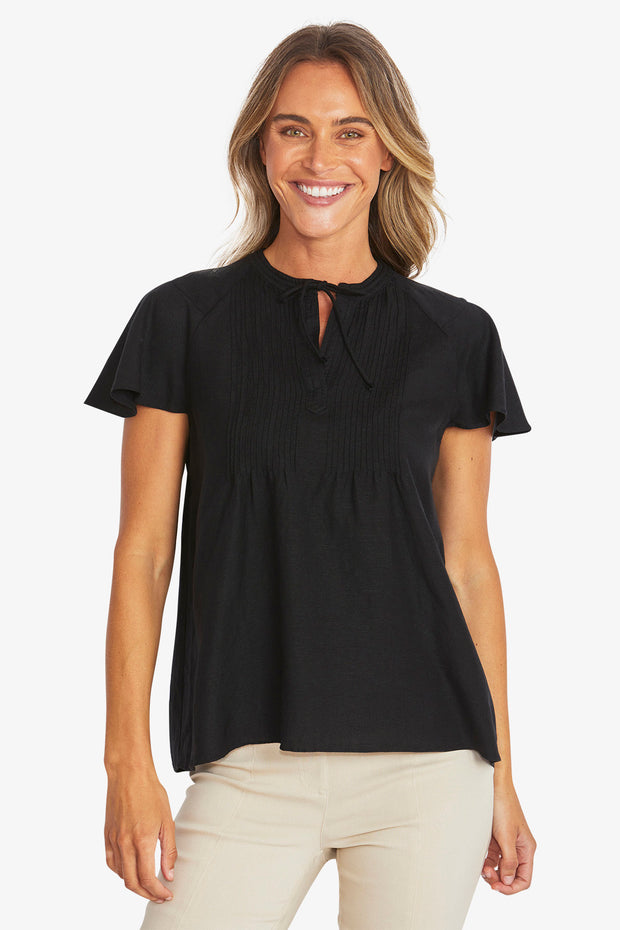 PING PONG - Black Annabelle Top - P595344