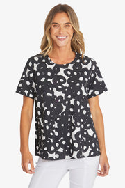 PING PONG - White/Black Selma Top - P595351