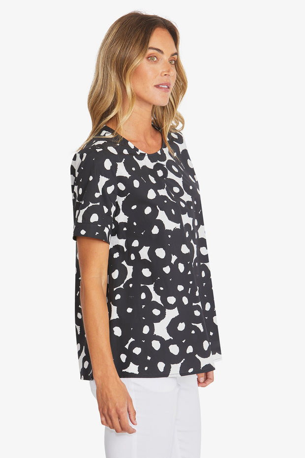 PING PONG - White/Black Selma Top - P595351