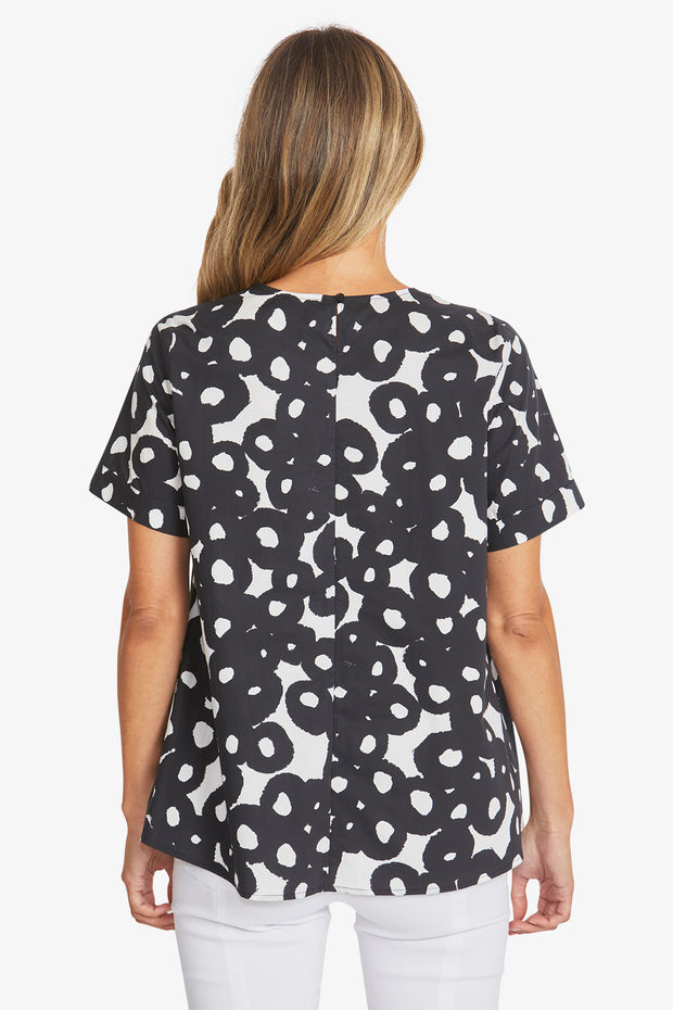 PING PONG - White/Black Selma Top - P595351