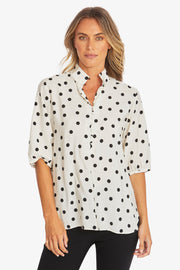 PING PONG - Ivory/Black Pamela Blouse - P595352