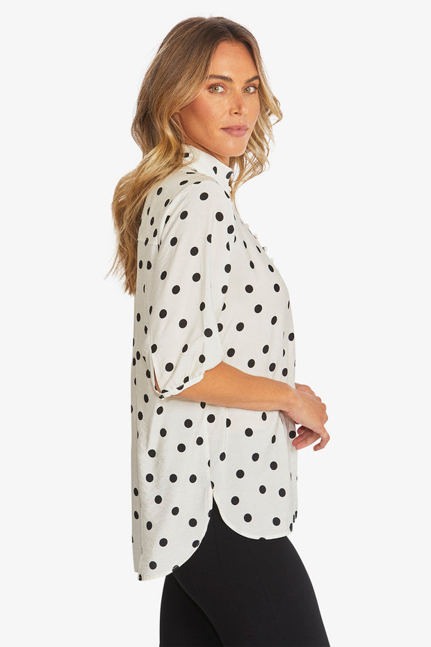 PING PONG - Ivory/Black Pamela Blouse - P595352