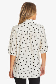 PING PONG - Ivory/Black Pamela Blouse - P595352