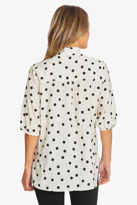 PING PONG - Ivory/Black Pamela Blouse - P595352