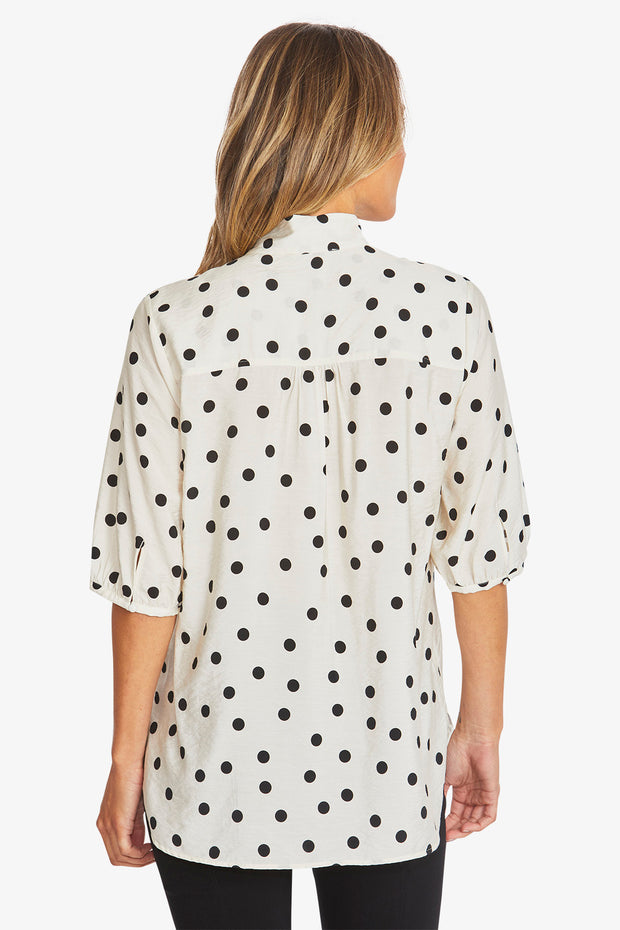PING PONG - Ivory/Black Pamela Blouse - P595352