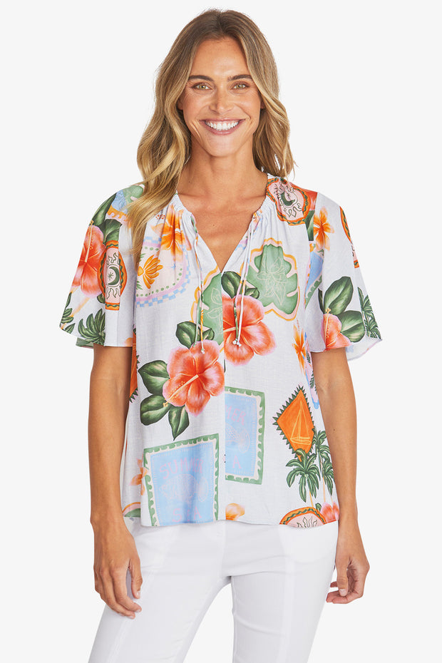 PING PONG - Tahiti Print Top - P595359