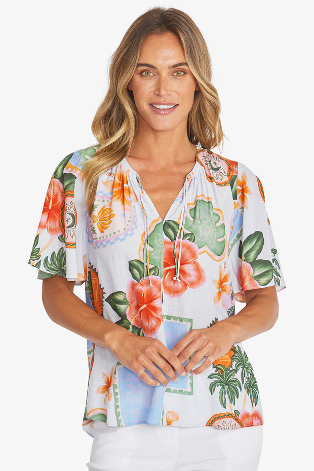 PING PONG - Tahiti Print Top - P595359