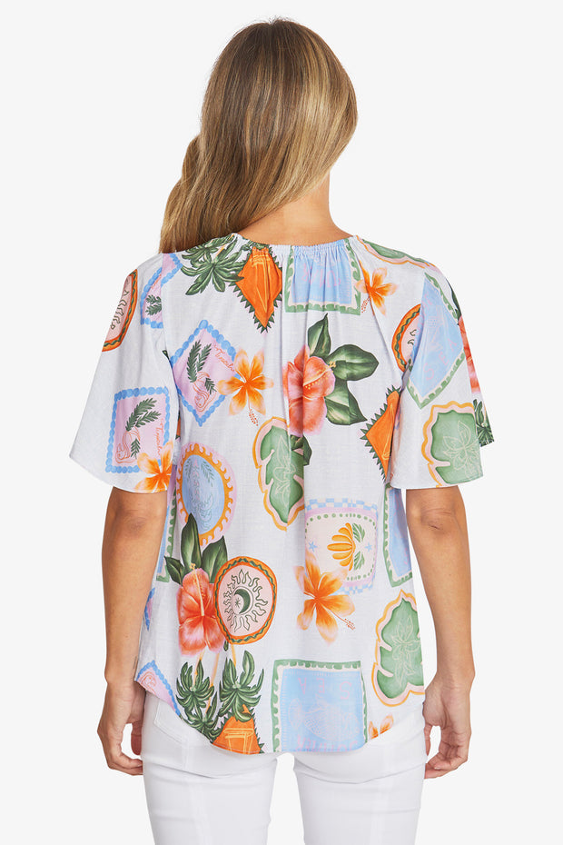 PING PONG - Tahiti Print Top - P595359