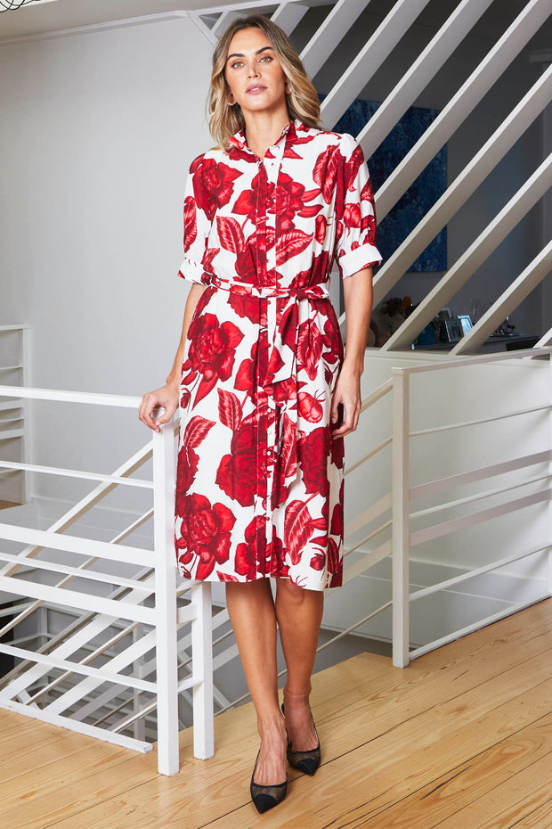 PING PONG - Valencia Print Belted Dress - P595508