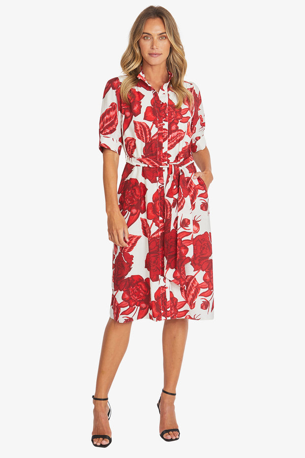 PING PONG - Valencia Print Belted Dress - P595508