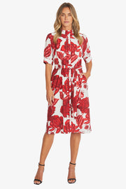 PING PONG - Valencia Print Belted Dress - P595508
