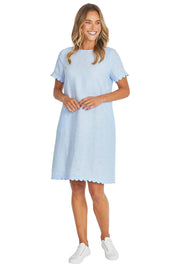 PING PONG - Baby Blue Amalfi Linen Dress - P595543