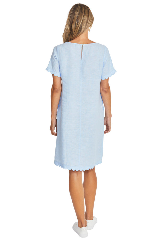 PING PONG - Baby Blue Amalfi Linen Dress - P595543