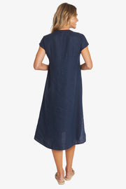 PING PONG - French Navy Sammy Linen Dress - P595544