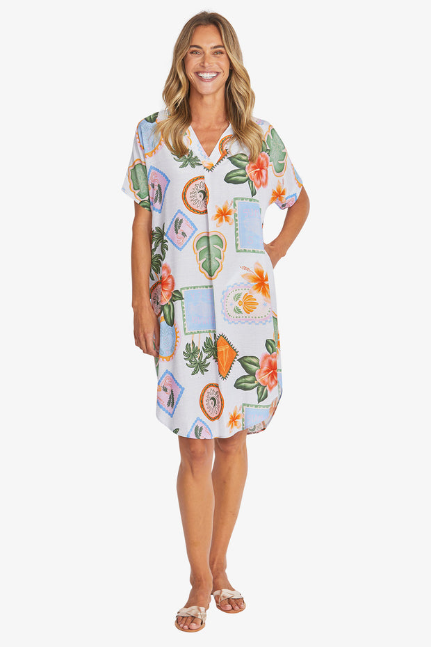 PING PONG - Tahiti Print Shift Dress - P595562