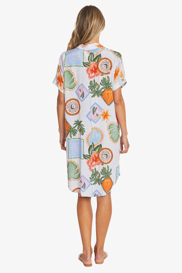 PING PONG - Tahiti Print Shift Dress - P595562