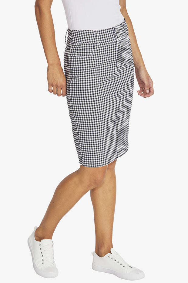 PING PONG - Black/White Gingham Skirt - P595601