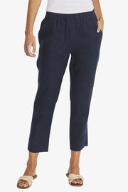 PING PONG - French Navy Donnie Linen Pant - P595721