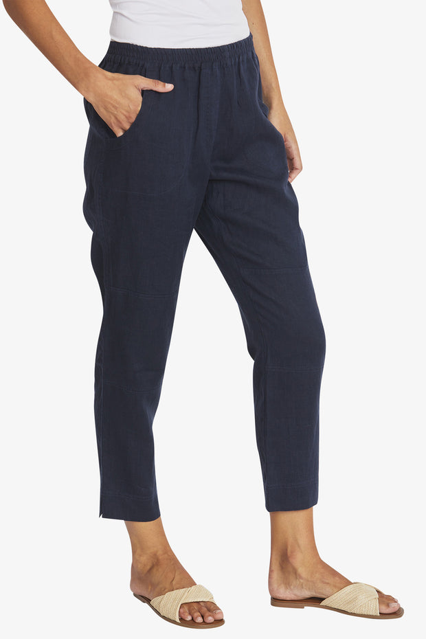 PING PONG - French Navy Donnie Linen Pant - P595721