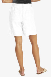 PING PONG - White Dylan Linen Shorts - P595804