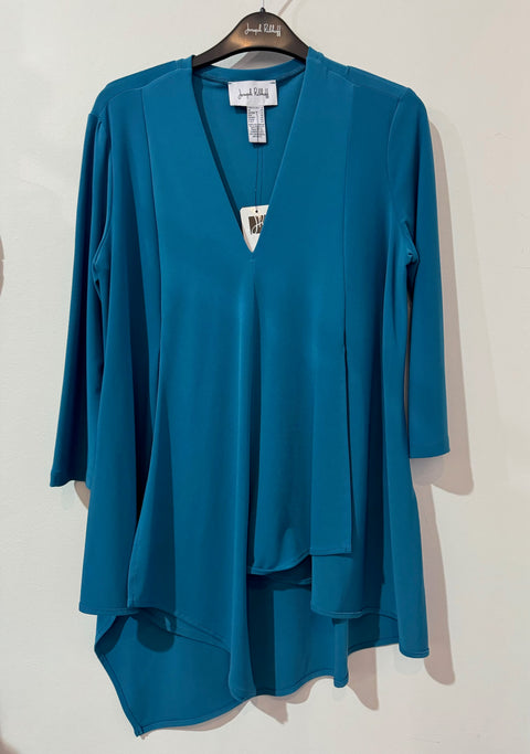 JOSEPH RIBKOFF - Pacific Blue 3/4 Sleeve Asymmetric Tunic - 161066F24