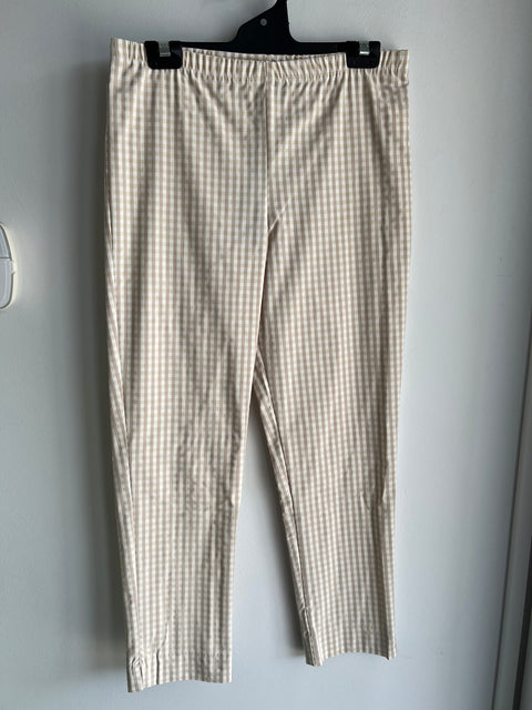 PHILOSOPHY - Beige/White Gingham 7/8 Easy Pant