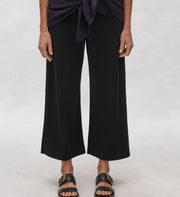 MELA PURDIE - Black Powder Knit Crop Palazzo Pant - F007 1817